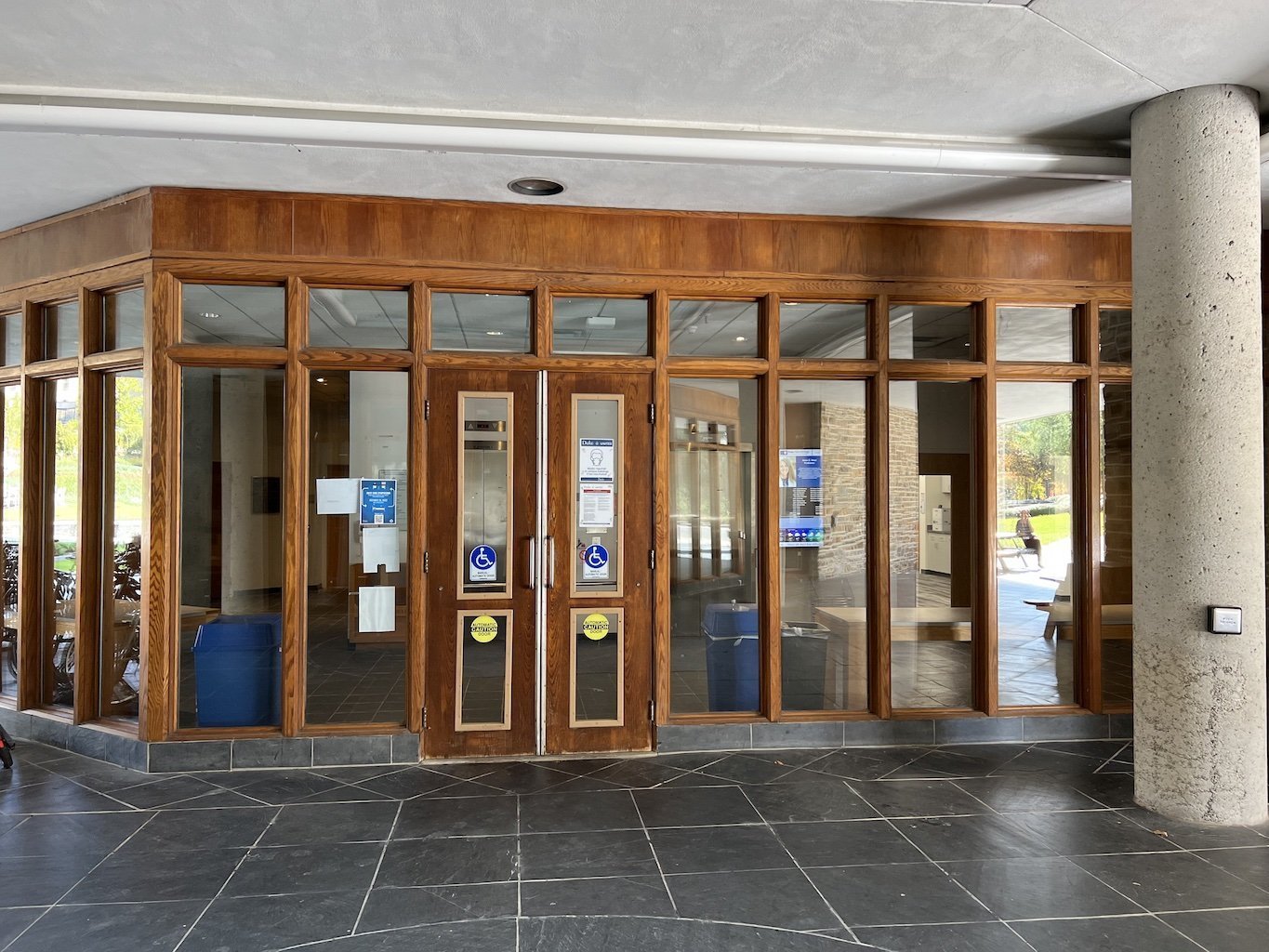 Bryan Research Building breezeway entrance