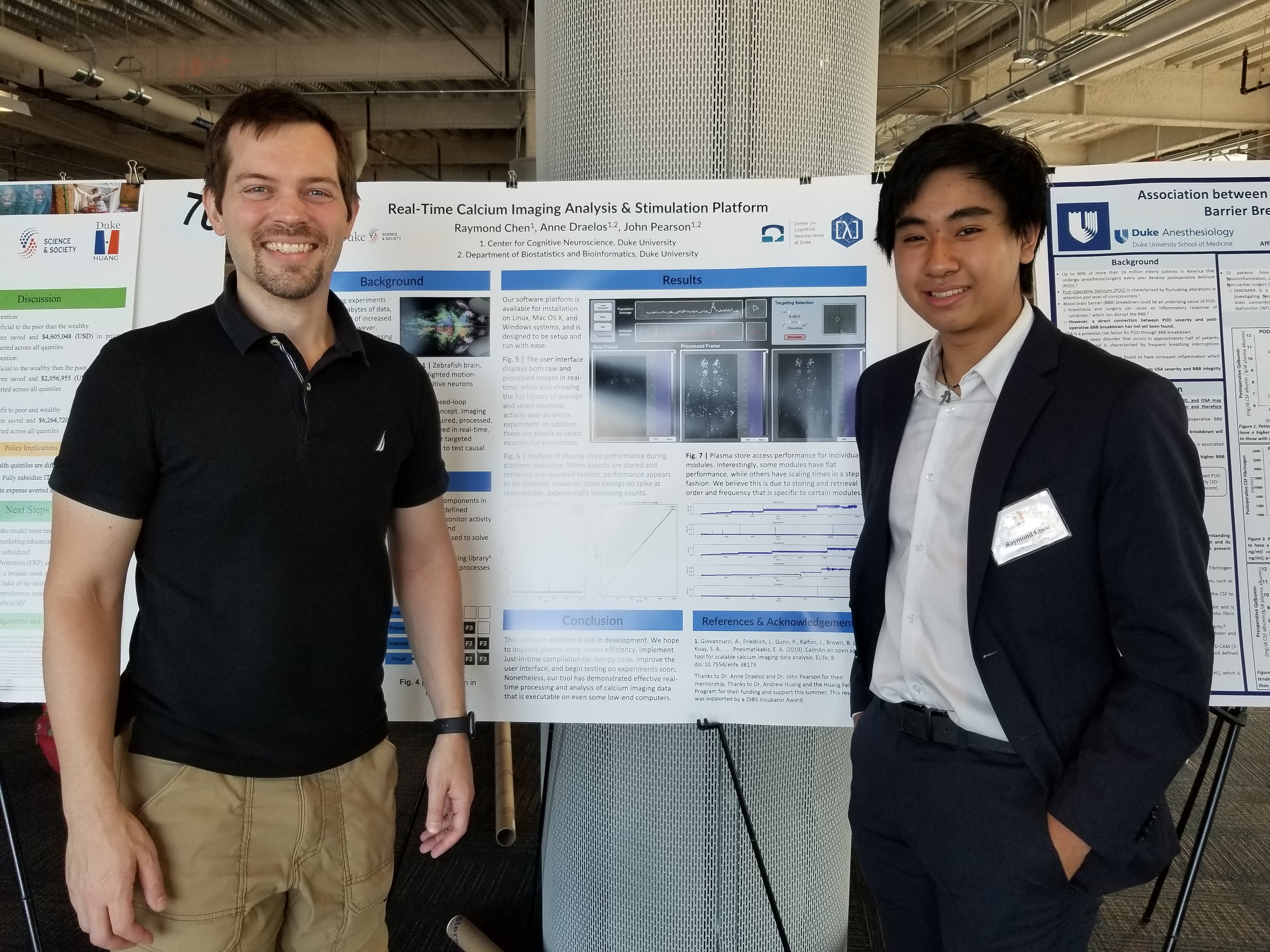 Raymond Chen presenting his Huang Fellowship summer poster